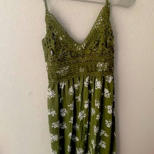 green maxi dress